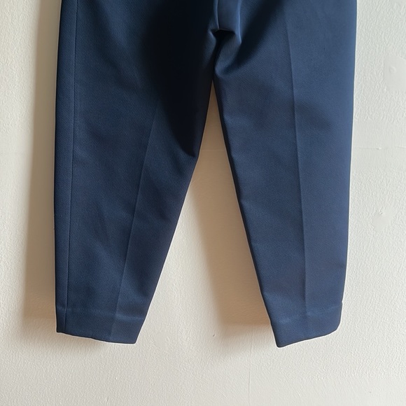 COS Navy Structured Thick Textured Balloon Fit Cropped Pants - Picture 6 of 11